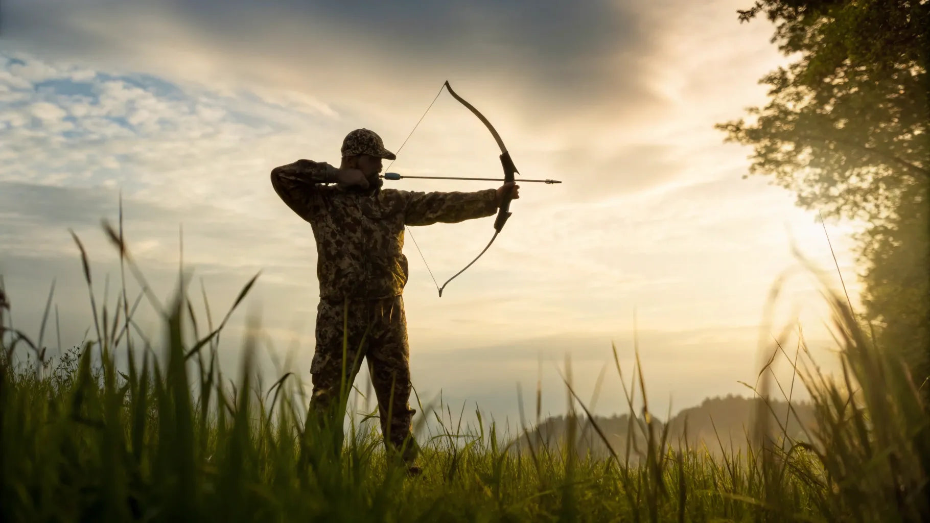 hunter with bow and arrow drawing easy