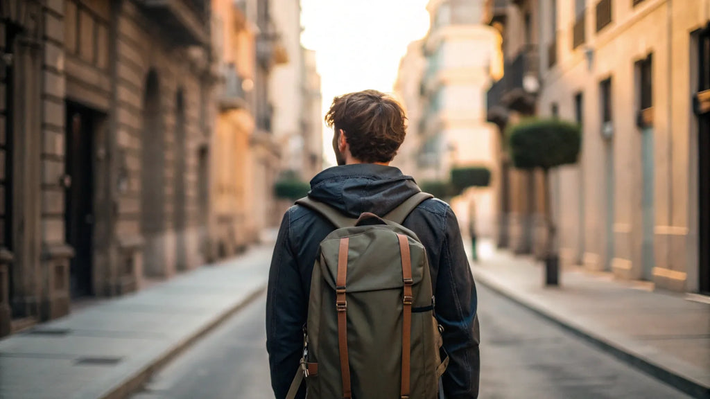 canvas and leather backpack mens Genuine Leather & Canvas Vintage Backpack