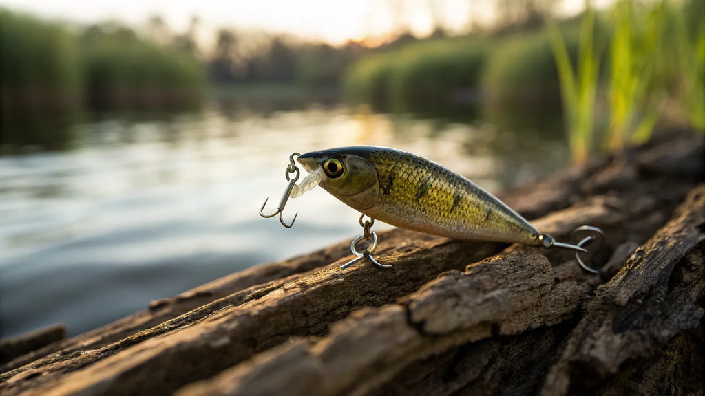 crankbait fishing lure pictures SHINETAO 5PCS Micro Lures Set, Lifelike 3D Eyes Hard Bait with Sharp Treble Hooks, Freshwater Saltwater Lures for Bass Trout Perch Walleye Pike, Tackle Box Included : Sports Design that generates an erratic wobble and a wide hunting action that moves side to side off Rapala DT 10 Dark Brown