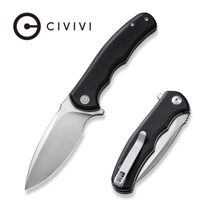 Civivi Mini Praxis - Black G10 Handle Satin Finished D2 Blade