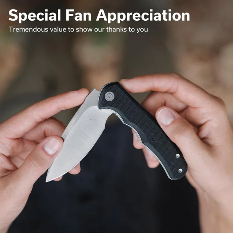 Civivi Mini Praxis - Black G10 Handle Satin Finished D2 Blade