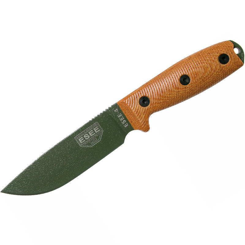 【未使用】ESEE Knives  ESEE-4（直刃） Amazon.com : Esee Knives, ESEE-4, Sharpened Clip Point Plain Edge
