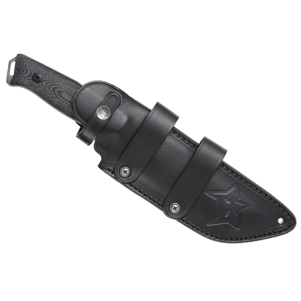 Fox Knives Native Bushcraft FX-611, D2 Carbon Steel, Black Bead