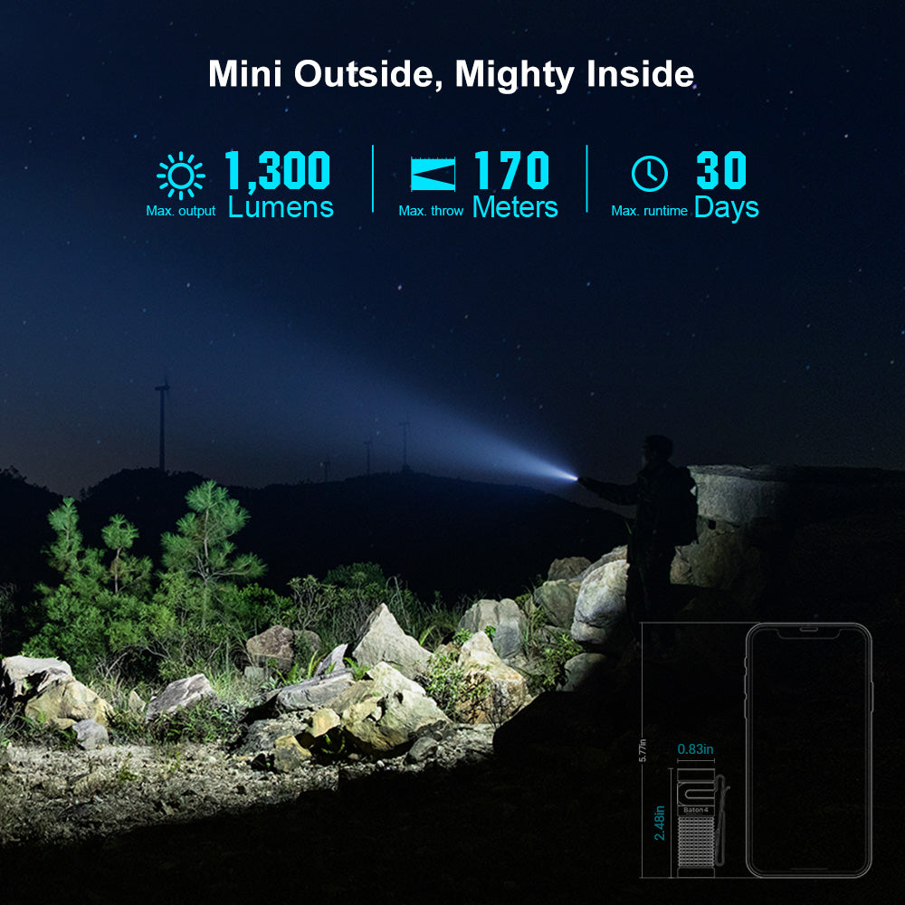 olight baton 4 flashlight Olight Baton 4 Powerful EDC Flashlight 1300 Lumens OD Green