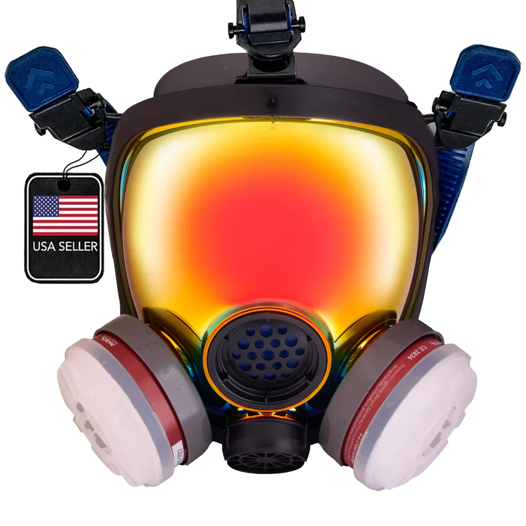 Masque Respiratoire Complet (full Face) Parcil PT-100 Avec Filtre P-A-1 - Neuf Scellé Sous Emballage
