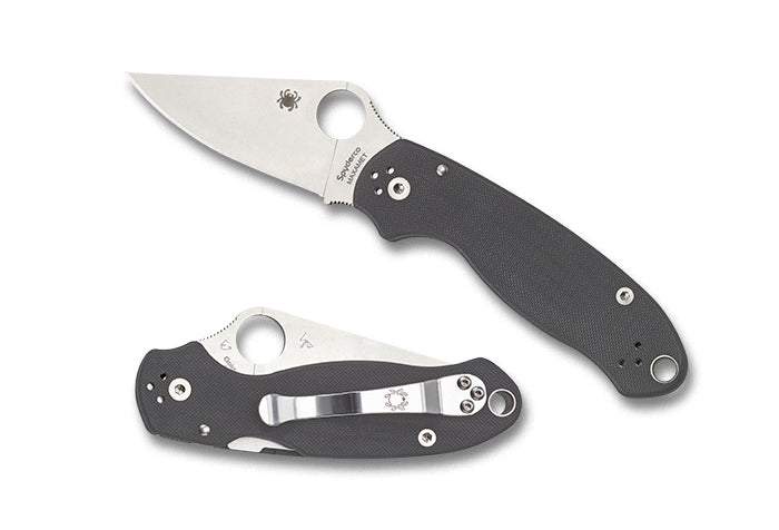 Battlbox | Spyderco Para 3 Maxamet - Dark Gray Handle Steel Blade