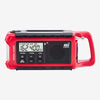 midland er210 compact emergency crank radio, solar hand crank weather radio for emergency kits, noaa weather alert radio with phone charger, camping emergency radio with flashlight, bug out bag crank radio