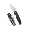 spyderco buttonup carbon fiber knife, button lock edc folder 8cr13mov, carbon fiber g10 handle pocket knife, modified clip point folding knife, everyday carry knife open and closed