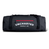 uncharted supply company vault 65l duffel bag black colorway, waterproof tactical gear duffel, 840d tpu material