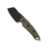 BSD Kleaver, D2 steel compact fixed blade knife, everyday carry outdoor cleaver, G10 handle hunting and camp knife, lightweight survival knife for wood carving, coyote tan tactical utility blade, Braden Sweeten designed EDC knife