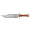 condor undertaker bowie knife, clip point bowie survival knife, old west bowie knife, large fixed blade crossguard, frontier bowie wooden handle