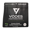 Vodes Preparedness Buffalo Chicken Mac, Vodes Preparedness freeze dried meal, freeze dried buffalo chicken mac, freeze dried chicken mac and cheese, emergency food meal, survival food, freeze dried camping food, long term food storage, 25 year shelf life food, preparedness food