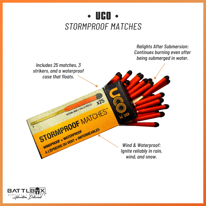 BattlBox | UCO Stormproof Matches - Battlbox.com