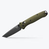 Benchmade Bailout Folding Knife Tungsten Gray CPM-M4 Blade Woodland Green Aluminum Handle