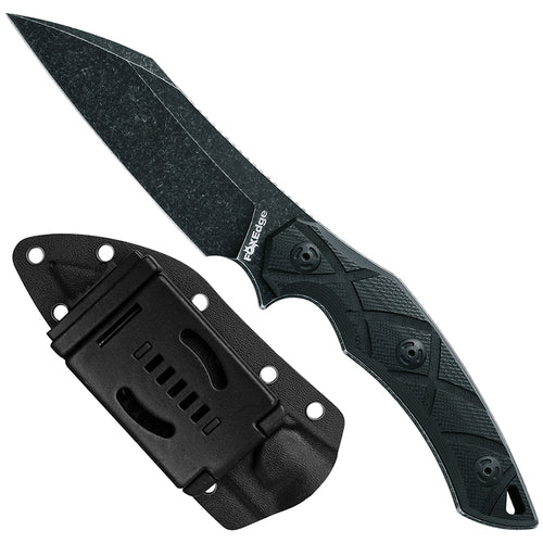 Fox Edge Lycosa Fixed Knife, 8Cr13MoV Wharncliffe Full Tang Blade, G10 Handle with Kydex Sheath