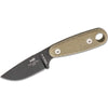 ESEE Izula-II fixed blade knife, compact survival knife, 1095 carbon steel knife, Micarta handle bushcraft knife, neck carry EDC knife, USA made outdoor knife