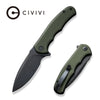 Civivi Mini Praxis - Green G10 Handle Black Stonewashed D2 Blade