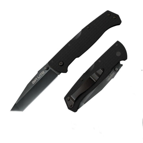 Cold Steel Air Lite, Black Tanto Blade, AUS10A Blade Steel, G10 Handle