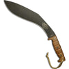 Expat Jaraca Fixed Blade, 1075 Black Powder Coated Blade, Walnut Handles, Khaki Cordura Sheath