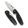 Spyderco Emphasis, 8Cr13MoV Steel Combination Edge Blade with Black G10 Handle, LinerLock Knife