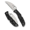 Spyderco Endela, Lightweight Wharncliffe SpyderEdge Knife, VG-10 Blade with Black FRN Handle