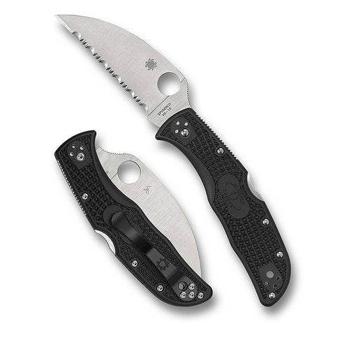 Spyderco Endela, Lightweight Wharncliffe SpyderEdge Knife, VG-10 Blade with Black FRN Handle