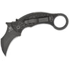 fox knives black handle folder knife tactical karambit every day carry edc