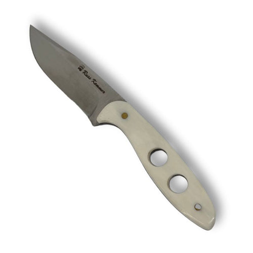 Ox Bone Whiteout Fixed Blade, Fixed Blade, D2 Steel Blade, Russ Komer Blade, Ox Bone Whiteout Knife
