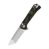 qsp grebe t button lock pocket knife, tanto blade edc folder 14c28n, micarta g10 raffir handle pocket knife, stonewash tanto everyday carry, ceramic bearing button lock knife