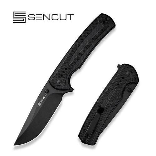 Sencut Regnator Folding Pocket Knife, 9Cr18MoV Clip Point Blade, Flipper & Thumb Stud Knife w/ G10 Handle