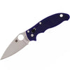 Spyderco Manix 2 CPM S110V Steel Blade - Dark Blue G-10 Handle - PlainEdge blue handle steel blade every day carry edc spyderco folder knife made in the USA
