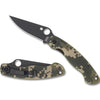 Spyderco Military Model - Camo Handle Black Blade - C36GPCMOBK