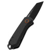 Tactica K.150 Micro Folder Reverse Tanto Pocket Knife Black G10 Handle