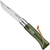 Opinel No. 8 Stainless Steel Folding Knife with Lanyard - Green