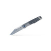 se7en plus titanium oscar folding knife, n690 steel edc frame lock knife, titanium carbon fiber handle pocket knife, drop point folding knife bead blast, everyday carry titanium oscar edc