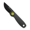 uco ingalls switch-lok coal gray, button lock camping folder d2 steel, coal gray grn handle pocket knife, black tini hollow grind blade, one handed camp knife food prep