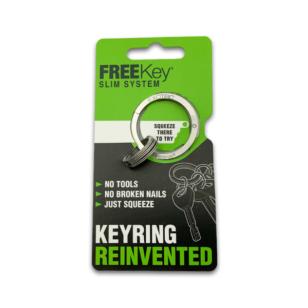 Exotac FreeKey Slim System Easy to Use Key Ring and Three Mini Key Rings